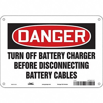 Safety Sign 7 in x 10 in Aluminum