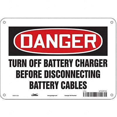 Safety Sign 7 inx10 in Polyethylene