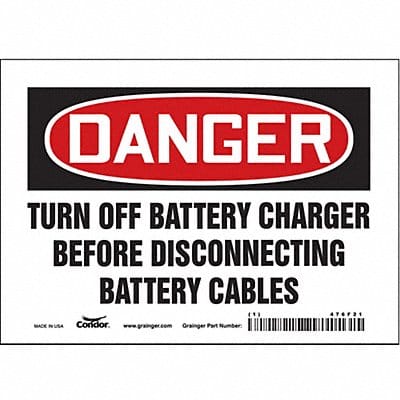 Safety Sign 5 inx7 in Vinyl