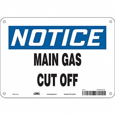 Safety Sign 7 in x 10 in Polyethylene