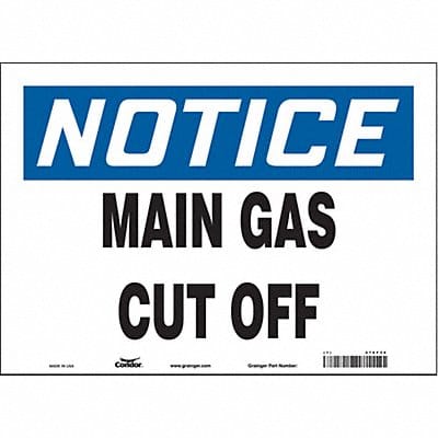 Safety Sign 10 in x 14 in Vinyl