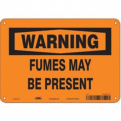 Safety Sign 7 in x 10 in Polyethylene