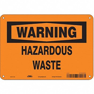 Safety Sign 7 in x 10 in Aluminum