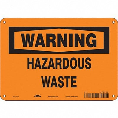 Safety Sign 7 in x 10 in Polyethylene