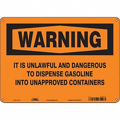 Safety Sign 10 inx14 in Aluminum