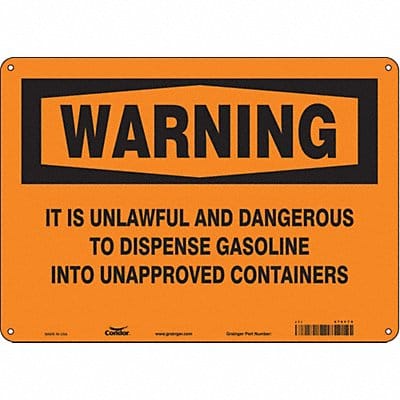 Safety Sign 10 inx14 in Polyethylene