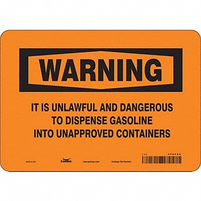 Safety Sign 7 inx10 in Vinyl