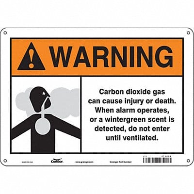 Safety Sign 10 inx14 in Polyethylene