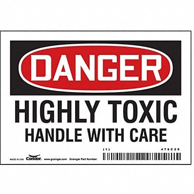 Safety Sign 3 1/2 inx5 in Vinyl