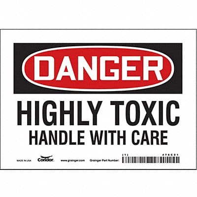 Safety Sign 5 in x 7 in Vinyl