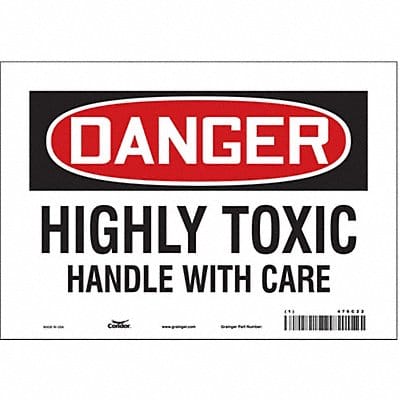 Safety Sign 7 in x 10 in Vinyl