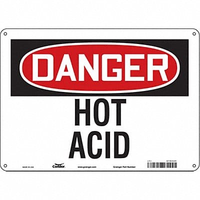 Safety Sign 10 in x 14 in Aluminum