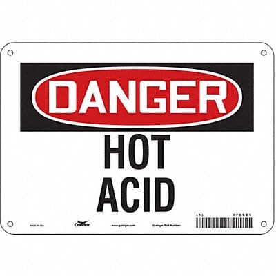 Safety Sign 7 in x 10 in Polyethylene