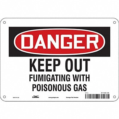 Safety Sign 7 in x 10 in Polyethylene