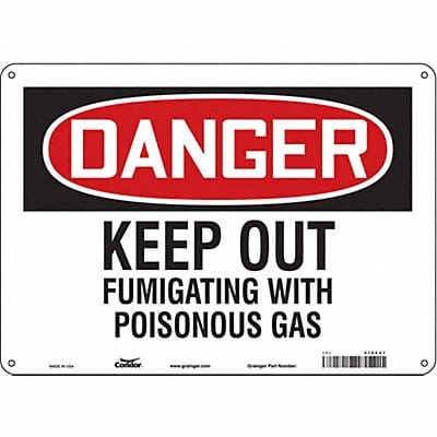 Safety Sign 10 inx14 in Polyethylene