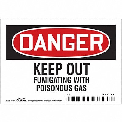 Safety Sign 3.5in x 5in Vinyl