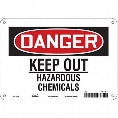 Safety Sign 7 inx10 in Polyethylene