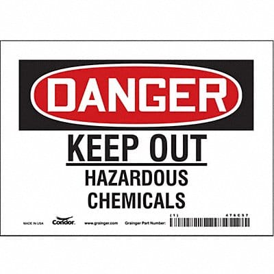 Safety Sign 5 in x 7 in Vinyl