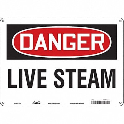Safety Sign 10 in x 14 in Polyethylene