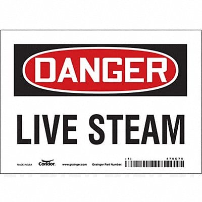 Safety Sign 5 in x 7 in Vinyl