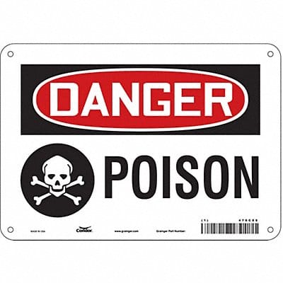 Safety Sign 7 inx10 in Polyethylene
