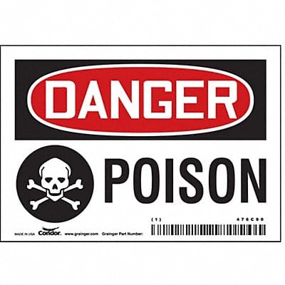 Safety Sign 3 1/2 inx5 in Vinyl