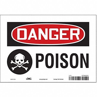 Safety Sign 10 in x 14 in Vinyl