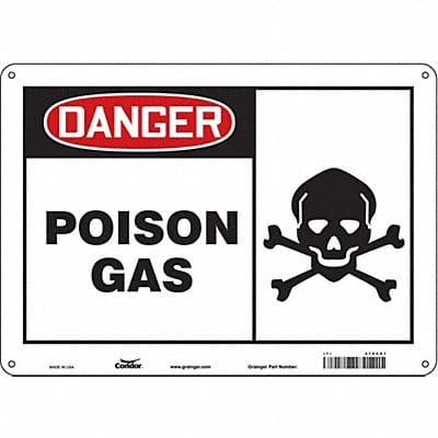 Safety Sign 10 in x 14 in Polyethylene