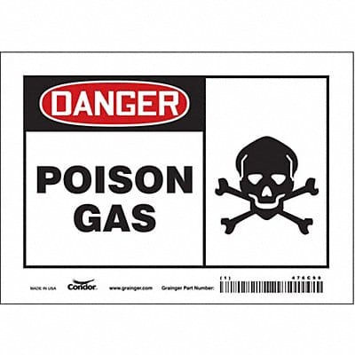 Safety Sign 5 in x 7 in Vinyl