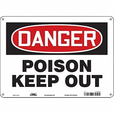 Safety Sign 10 in x 14 in Aluminum