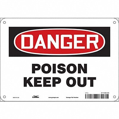 Safety Sign 7 in x 10 in Polyethylene