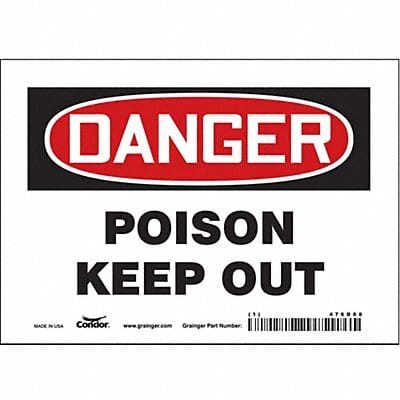 Safety Sign 5 in x 7 in Vinyl