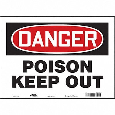 Safety Sign 10 in x 14 in Vinyl