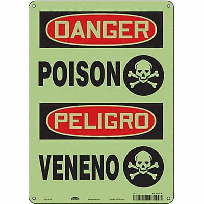 Safety Sign 14 in x 10 in Polyethylene