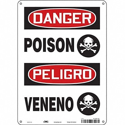 Safety Sign 14 in x 10 in Polyethylene