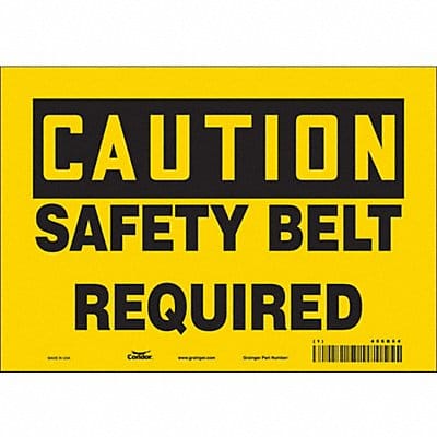 Safety Sign 7 inx10 in Vinyl