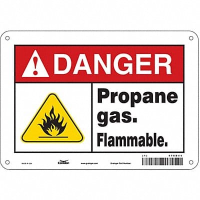 J8353 Safety Sign 7 inx10 in Polyethylene