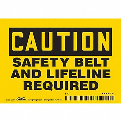 Safety Sign 3.5in x 5in Vinyl