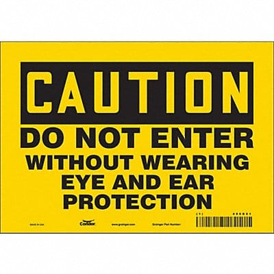 Safety Sign 7 in x 10 in Vinyl