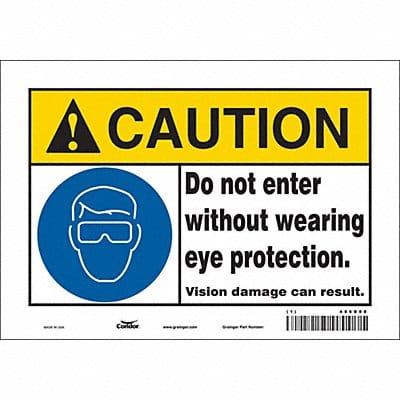 Safety Sign 7 in x 10 in Vinyl