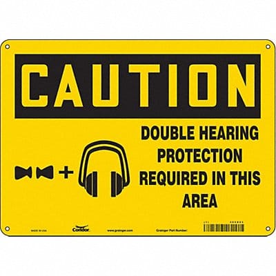 Safety Sign 10 inx14 in Polyethylene