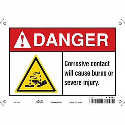 Safety Sign 7 in x 10 in Polyethylene