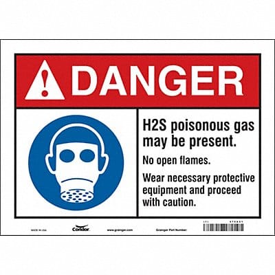 Safety Sign 10 in x 14 in Vinyl