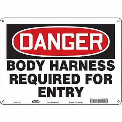 Safety Sign 10 in x 14 in Aluminum