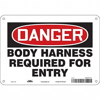Safety Sign 7 in x 10 in Polyethylene