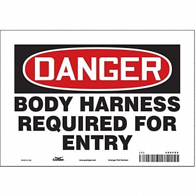 Safety Sign 7 in x 10 in Vinyl