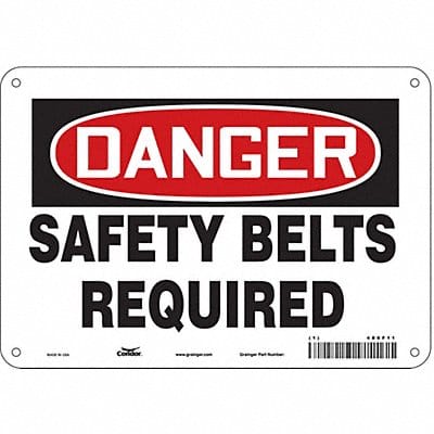 Safety Sign 7 in x 10 in Aluminum