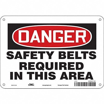 Safety Sign 7 in x 10 in Aluminum