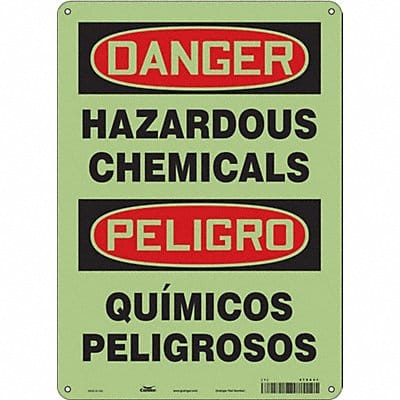 Safety Sign 14 in x 10 in Glow Vinyl