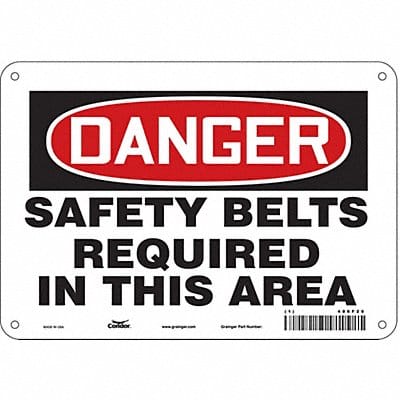 Safety Sign 7 in x 10 in Polyethylene